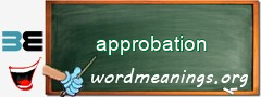 WordMeaning blackboard for approbation